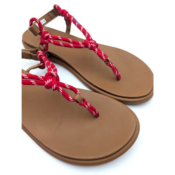 Sperry Isla T-Bar Slingback Sandal Open Round Toe Women's Red Size US11 EU42.5 - Picture 9 of 12
